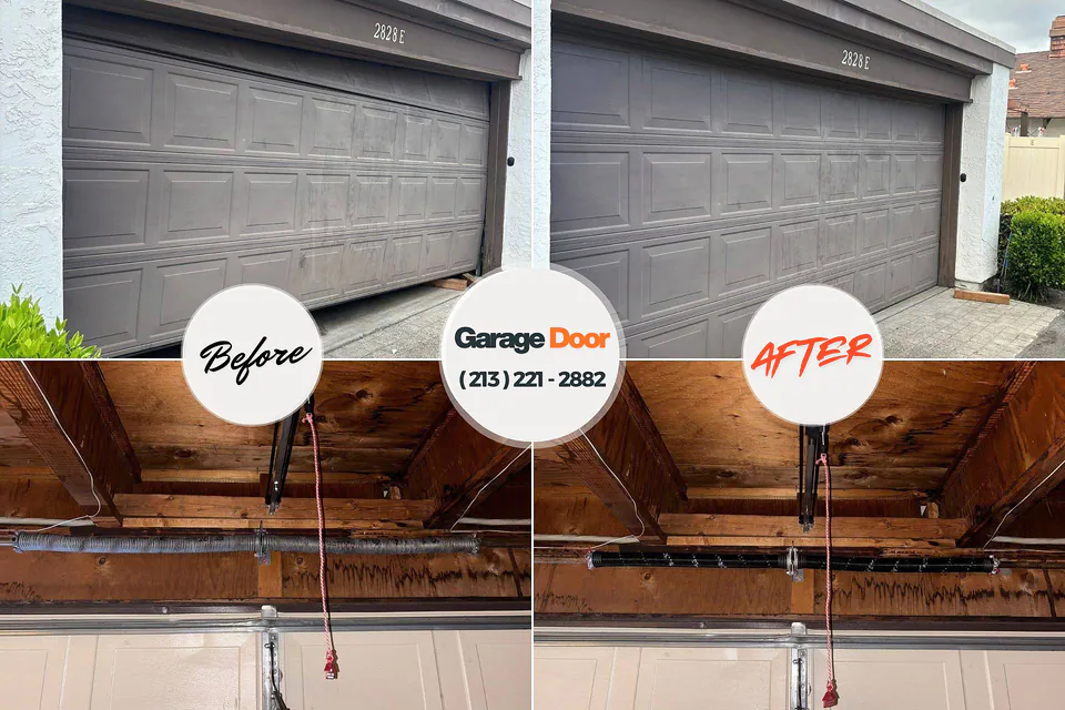 Before and after: garage door repair La Plata, NM